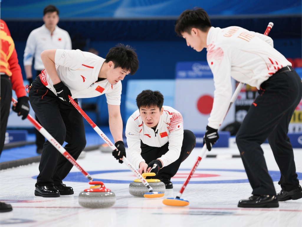 近期，在国际冰壶赛事中，中国男子冰壶队与